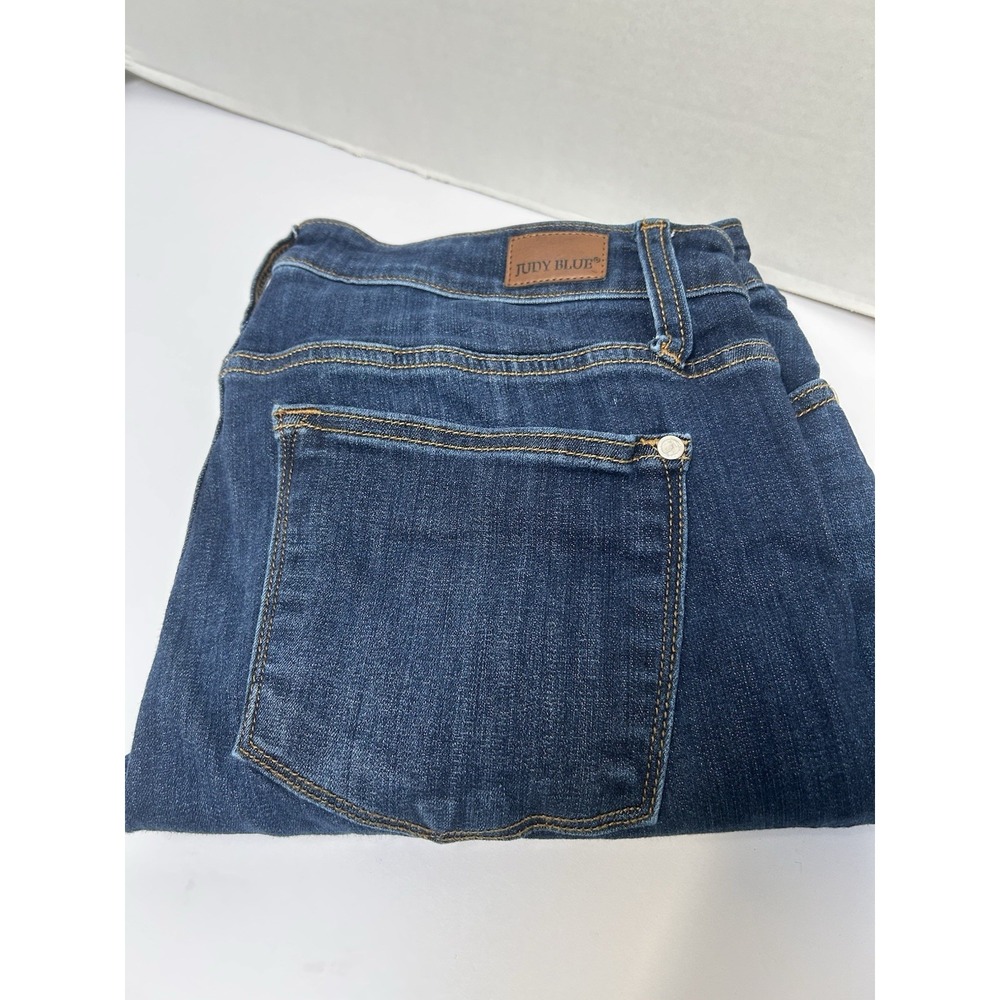 Judy Blue Hi-Rise Skinny Fit Raw Hem Dark Wash Jeans‎ Size 13/31 Style #82201
